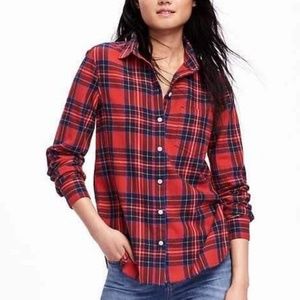 Old Navy red flannel shirt